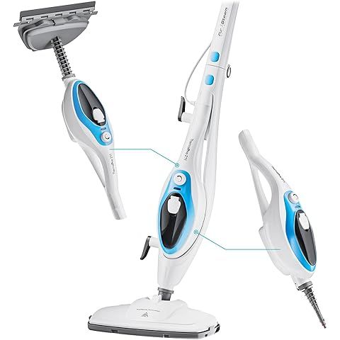 PurSteam 10-in-1 Steam Mop, Floor Steamer with Detachable Handheld Steam Cleaner fo...