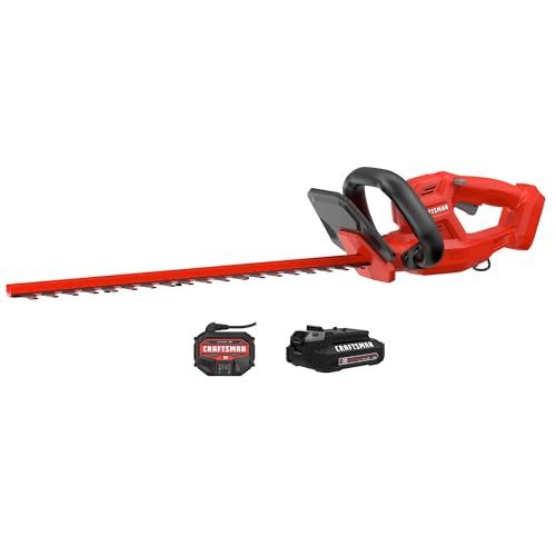 CRAFTSMAN V20 Cordless Hedge Trimmer, 20 inch, Battery and Charger Included (CMCHT810C1)
