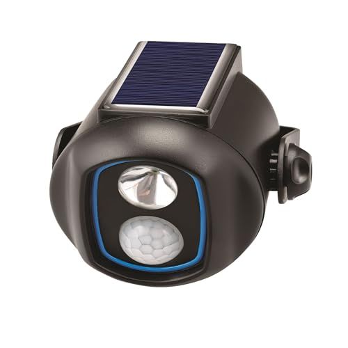 Sensor Brite Solar Powered Black Motion Activated Outdoor Integrated LED Flood Light with Spot Light Feature SSSL-MC4