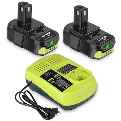 RYOBI ONE+ 18V 2.0 Ah & 4.0 Ah Lithium-Ion HIGH Performance Battery Starter Kit (Bulk Packaged)