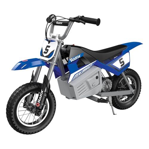 Razor MX350 New Decal Dirt Rocket Electric-Powered Dirt Bike with Authentic Motocross Dirt Bike Geometry, Rear-Wheel Drive, High-Torque, Chain-Driven
