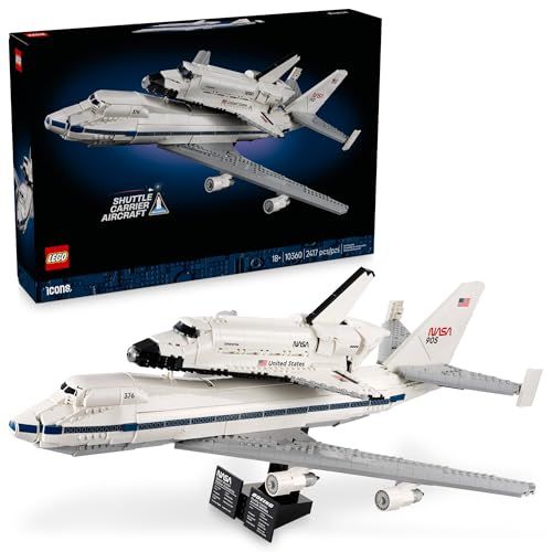 Amazon.com: LEGO Icons Shuttle Carrier Aircraft Building Set for Adults - Spaceship & Airplane Model Kit for Adults, Ages 18+ - Air & Space Decor - Gift Idea for Men & Women - 10360 : Toys & Games