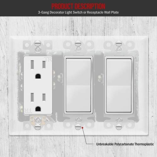 ENERLITES 3-Gang Wall Plate - Image 3