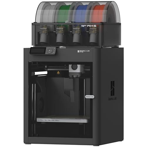 Bambu Lab P1S Combo (With AMS) 3D Printer; 2.8 Monochrome LCD Screen; Automatic Leveling; Textured PEI Plate Bed; 256 x 256 - Micro Center