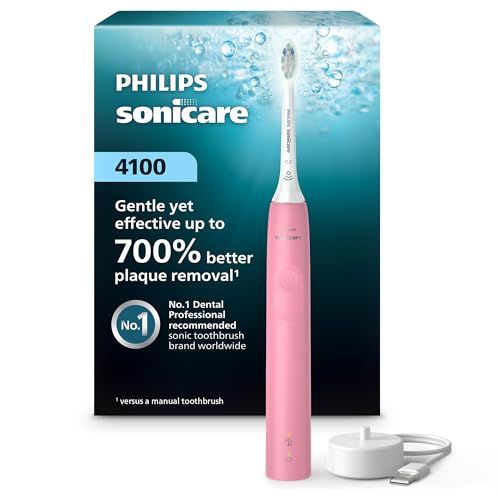 Philips Sonicare 4100 Power Toothbrush, Light Pink HX3681/21