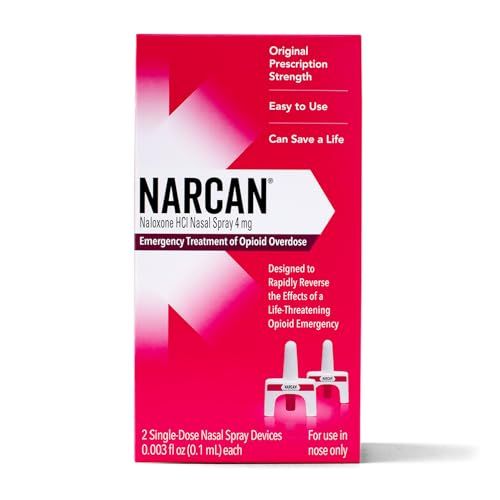 NARCAN Nasal Spray 4mg Single Dose Opioid Overdose Emergency Treatment - 2ct