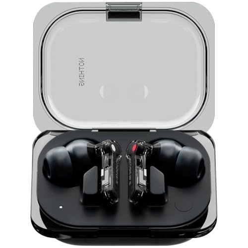 Nothing Ear (a) Wireless Earbuds, 45dB Hybrid Noise Cancelling Earbuds, Hi-Res Audio, Advanced Equaliser, Dual Connect, 6 Mics, 42.5H Playtime Ear Buds Wireless Bluetooth, Black