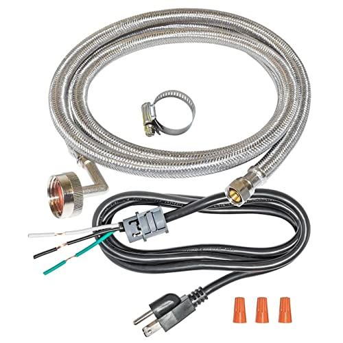 Eastman 8-ft 3/8-in Compression Inlet x 3/4-in Hose Thread Outlet Braided Stainless Steel Dishwasher Connector | 98552LA
