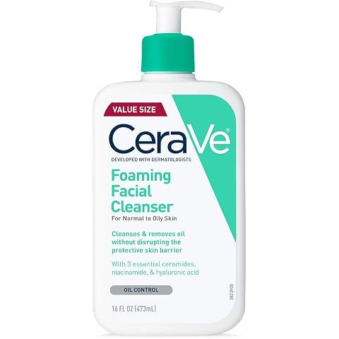 CeraVe Foaming Facial Cleanser, Gentle Cleanser for Oily Skin, 16fl oz | Skin Care ...