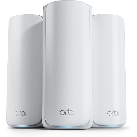 NETGEAR Orbi 770 Series WiFi 7 Mesh System, Up to 8,000 sq ft., 3 Pack | Up to 11 G...