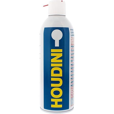 Houdini Lock Lube Professional Lock Lubricant Spray, 11 oz - Greaseless, Graphite-F...