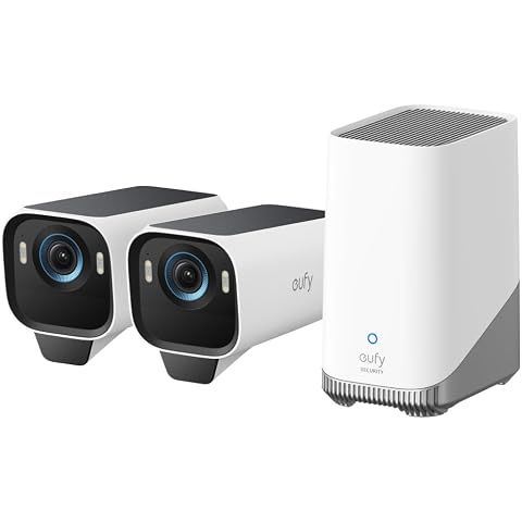 eufy Security eufyCam S3 Pro, 2-Cam Kit, 4K Solar Outdoor | MaxColor Night Vision, ...