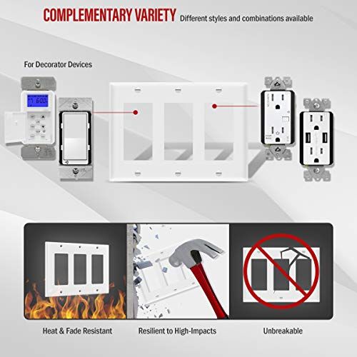 ENERLITES 3-Gang Wall Plate - Image 5