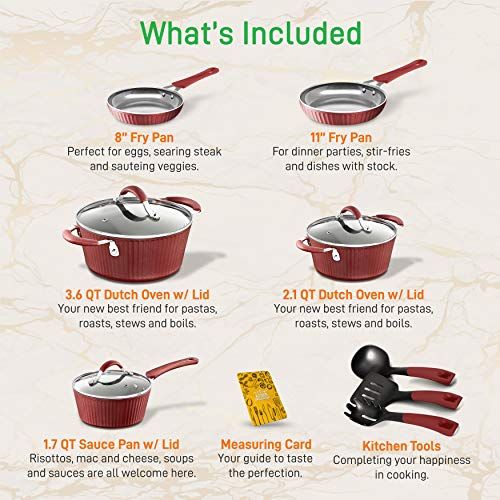 NutriChef 11 Pc Cookware Set - Image 3