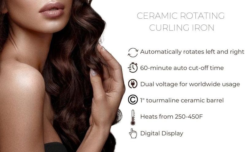 Amira Beauty Rotating Curling Iron - Image 3