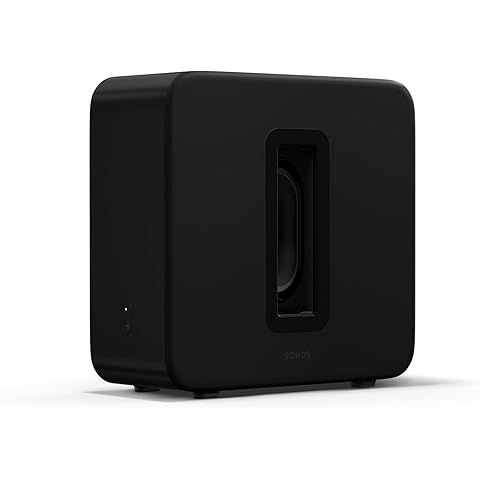 Sonos Sub 4 - Wireless Subwoofer - Black | Dual Force-Canceling Woofers | Deep, Dyn...