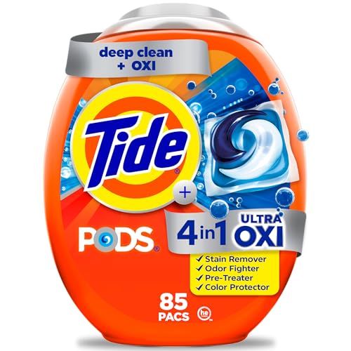 Tide Power Pods + Ultra OXI with Odor Eliminators Laundry Detergent Pacs (72 ct)