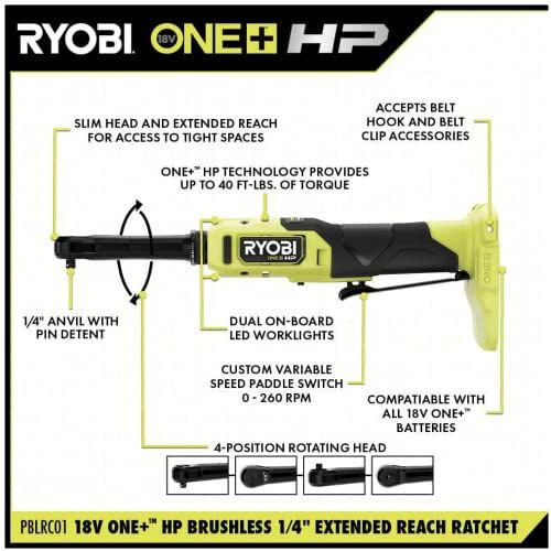 ONE+ HP 18V Extended Reach Ratchet - Image 3