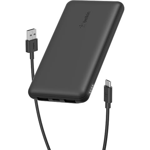 Belkin Portable Charger - 15W 3 Port Power Bank Battery Pack with 10000mAh Battery ...