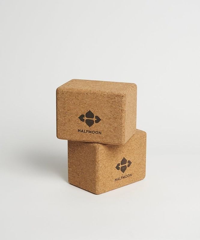 Halfmoon Yoga Natural Cork Block