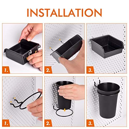 G.CORE Pegboard Bins and Hooks 12 Pack - Image 3