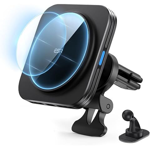 ESR for 15W MagSafe Car Mount Charger for iPhone 17-12, Samsung Galaxy S26 | Magnet...