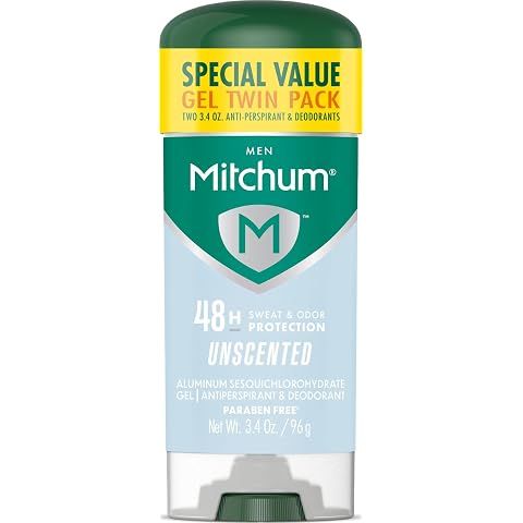 Mitchum Men’s Antiperspirant Deodorant Gel, Unscented, 2 pack | Gel antiperspirant ...