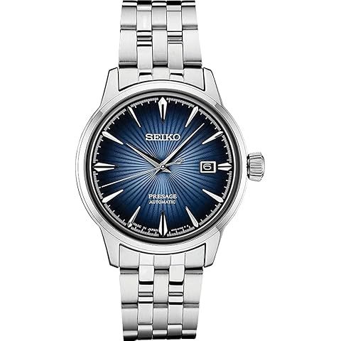 SEIKO Automatic Watch for Men - Presage Cocktail Time - Patterned Dial | Gloss Fini...