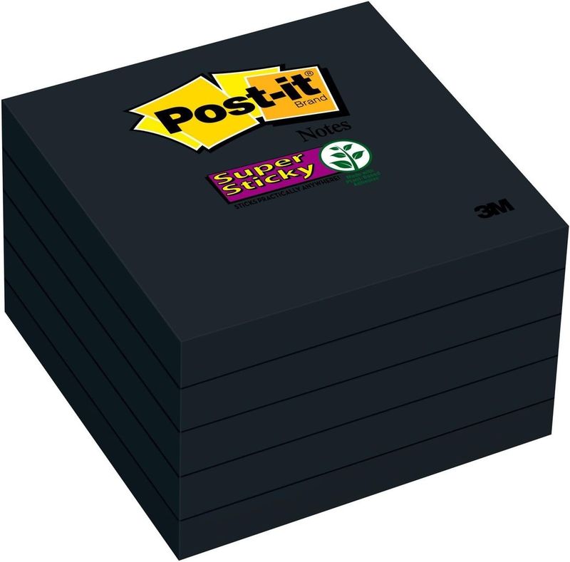 Post-it Super Sticky Notes, Black (3x3) - Image 5