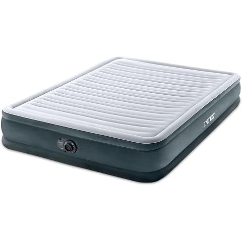 Intex Mid-Rise Air Mattress Bed with Built-in Pump, Dura-Beam Deluxe Comfort Plush,...