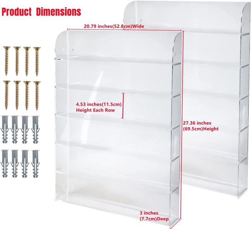 Yaeccc 2 Pack Acrylic Nail Polish Rack - Image 7