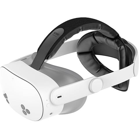KIWI design K4 Head Strap, VR Headset Accessories for Meta Oculus Quest 3/3S, Non-B...