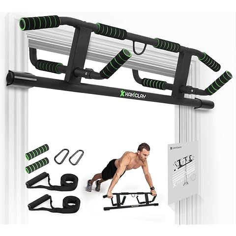 KAKICLAY 2026 Upgrade Multi-Grip Pull Up Bar with Smart Larger Hooks Technology - U...