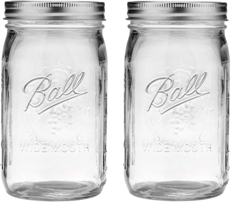 Ball Wide Mouth Mason Jars, Quart Size - Image 2