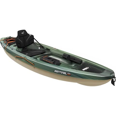 Pelican Sentinel 100X - Angler Sit on top Fishing Kayak - Lightweight - Ergolounge™...