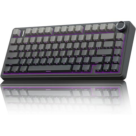 AULA F75 Pro Wireless Mechanical Keyboard,75% Hot Swappable Custom Keyboard with Kn...