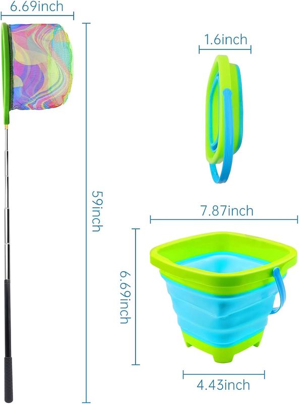 Kids Telescopic Fishing Net with Bucket - Image 7