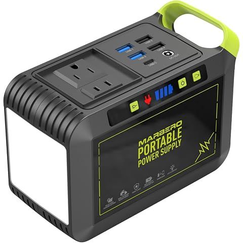 MARBERO Portable Power Station 88Wh Camping Lithium Battery Solar Generator Fast Ch...