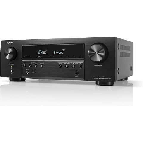 Denon AVR-S570BT AV Receiver 5.2 Channel 8K Ultra HD Audio & Video, Stereo Receiver...