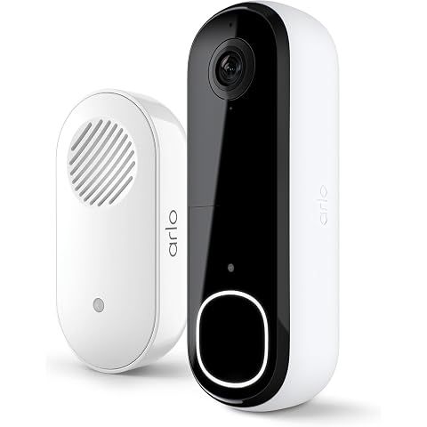 Arlo Video Doorbell 2K + Chime 2 (2nd Gen, Latest Release), Wireless or Wired Optio...