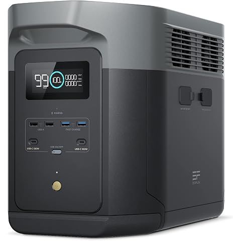 EF ECOFLOW Portable Power Station DELTA 2 Max 2048Wh, 2400W LiFePO4 Battery | 2400W...