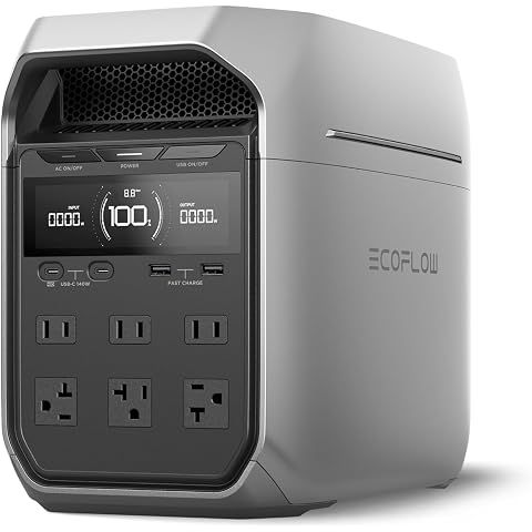 EF ECOFLOW Portable Power Station DELTA 3 Plus 1024Wh, 1800W, LFP Battery | Full Ch...
