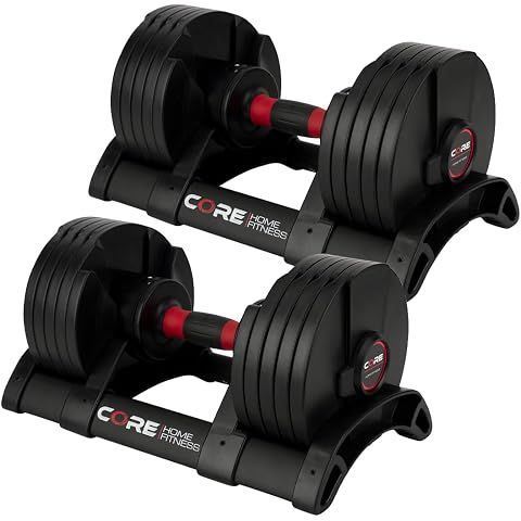 Core Fitness® Adjustable Dumbbell Weight Set by Affordable Dumbbells - Space Saver ...