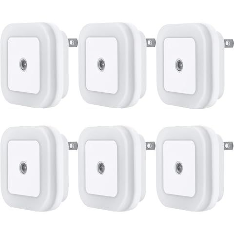 Uigos LED Night Light Lamp with Smart Sensor Dusk to Dawn Sensor, Daylight White, 0...