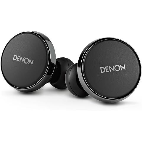 Denon PerL Pro True Wireless Earbuds, 32Hr Battery Life, Black | Adaptive Active No...