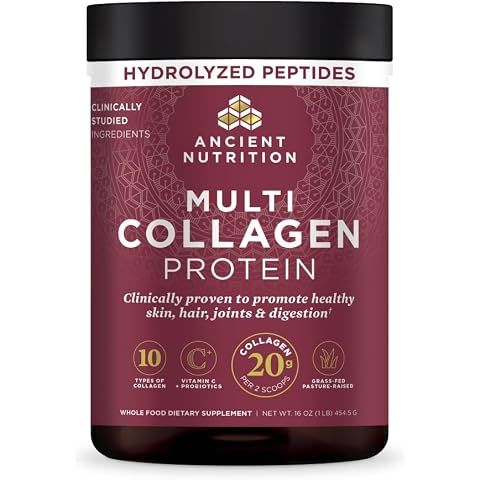 Ancient Nutrition Multi Collagen Protein, Hydrolyzed Peptides, Unflavored | Vitamin...