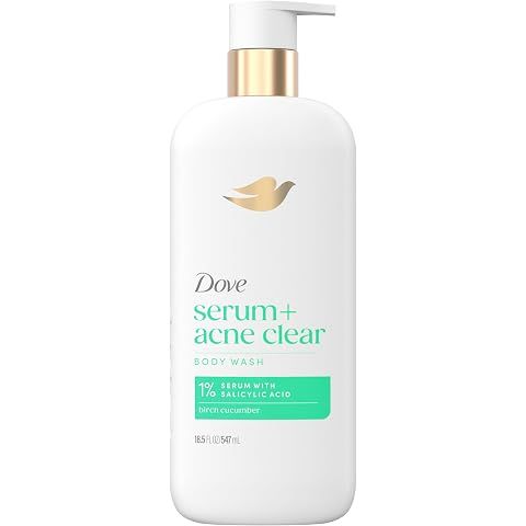 Dove Serum Body Wash Acne Clear with Salicylic Acid, 18.5 oz I Acne body wash with ...