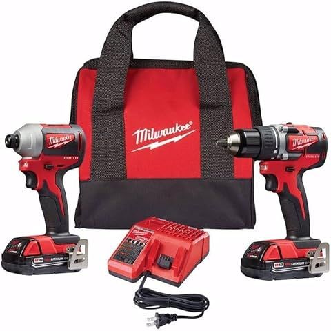 Milwaukee 2892-22CT M18 Compact Brushless 2-Tool Combo Kit, Drill Driver/Impact Driver