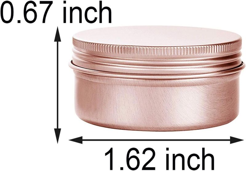 0.5 oz Aluminum Tin Jars, 20-Pack (Rose Gold) - Image 3