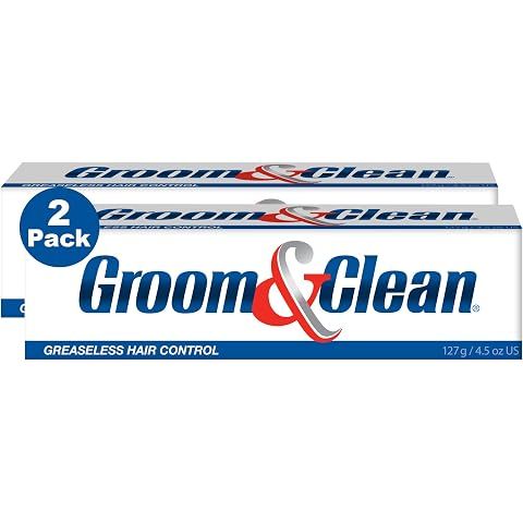 Groom & Clean Hair Styling Gel for Men, 4.5 Oz, Pack of 2 | Medium all-day hold tha...